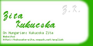 zita kukucska business card